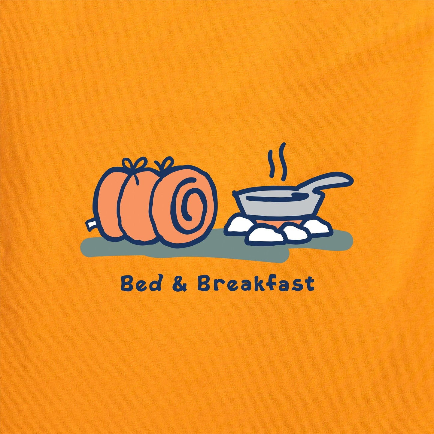 Men's Bed and Breakfast Camping Short Sleeve Crusher Tee