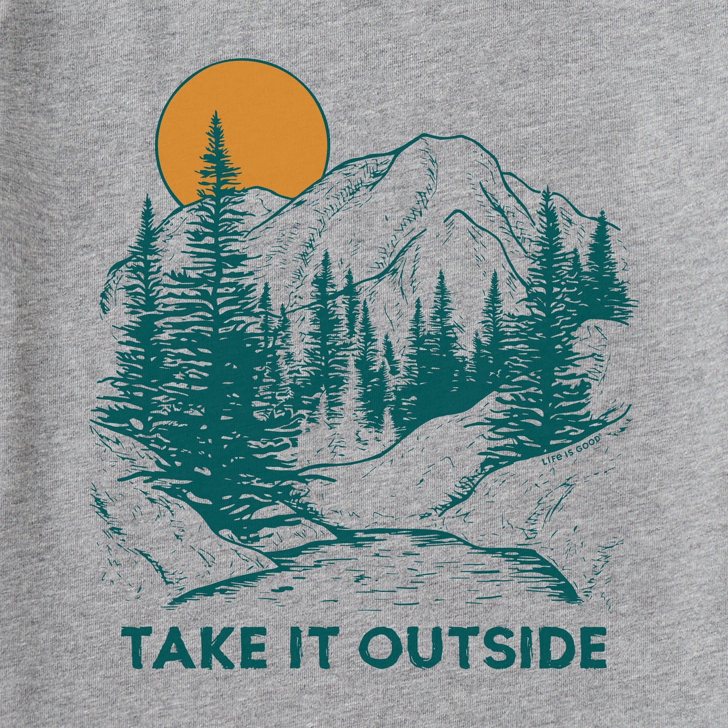 Men's Take it Outside Mountains Short Sleeve Crusher Tee