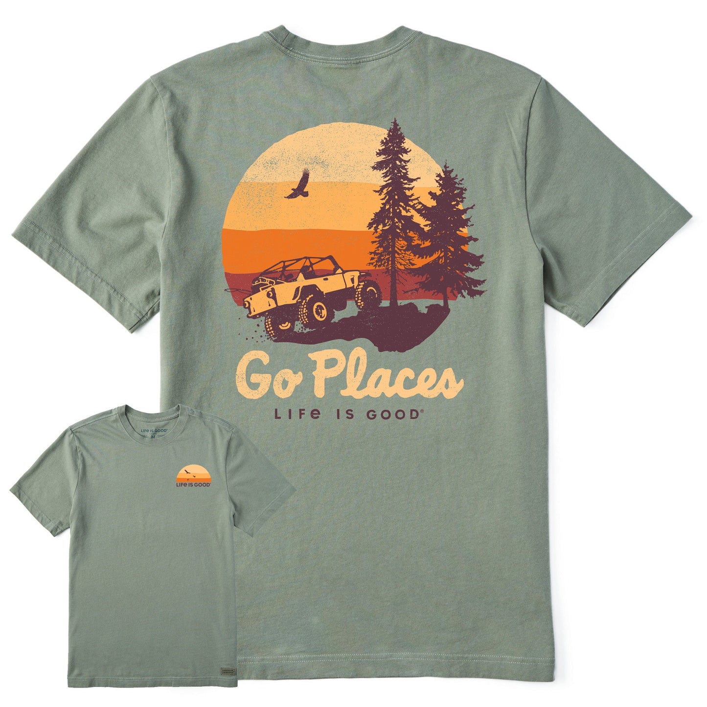 Men's Go Places Short Sleeve Crusher Tee