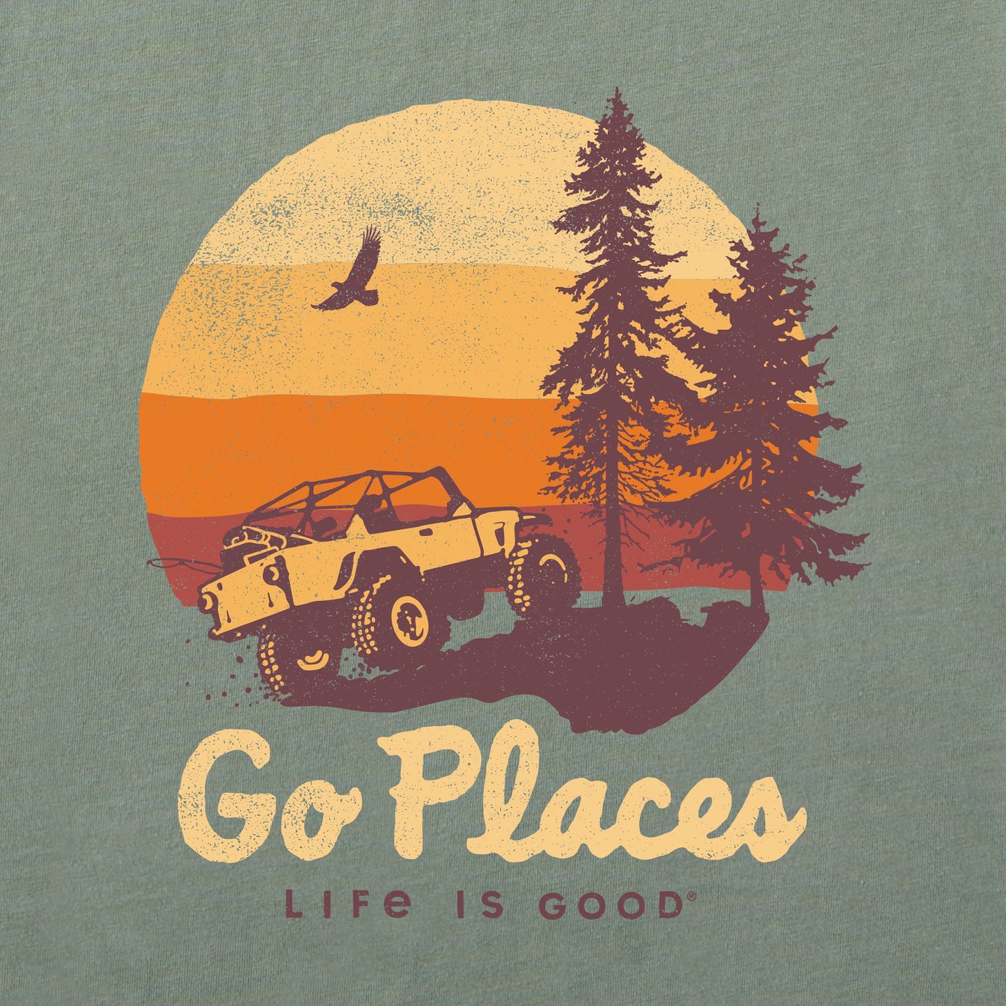 Men's Go Places Short Sleeve Crusher Tee