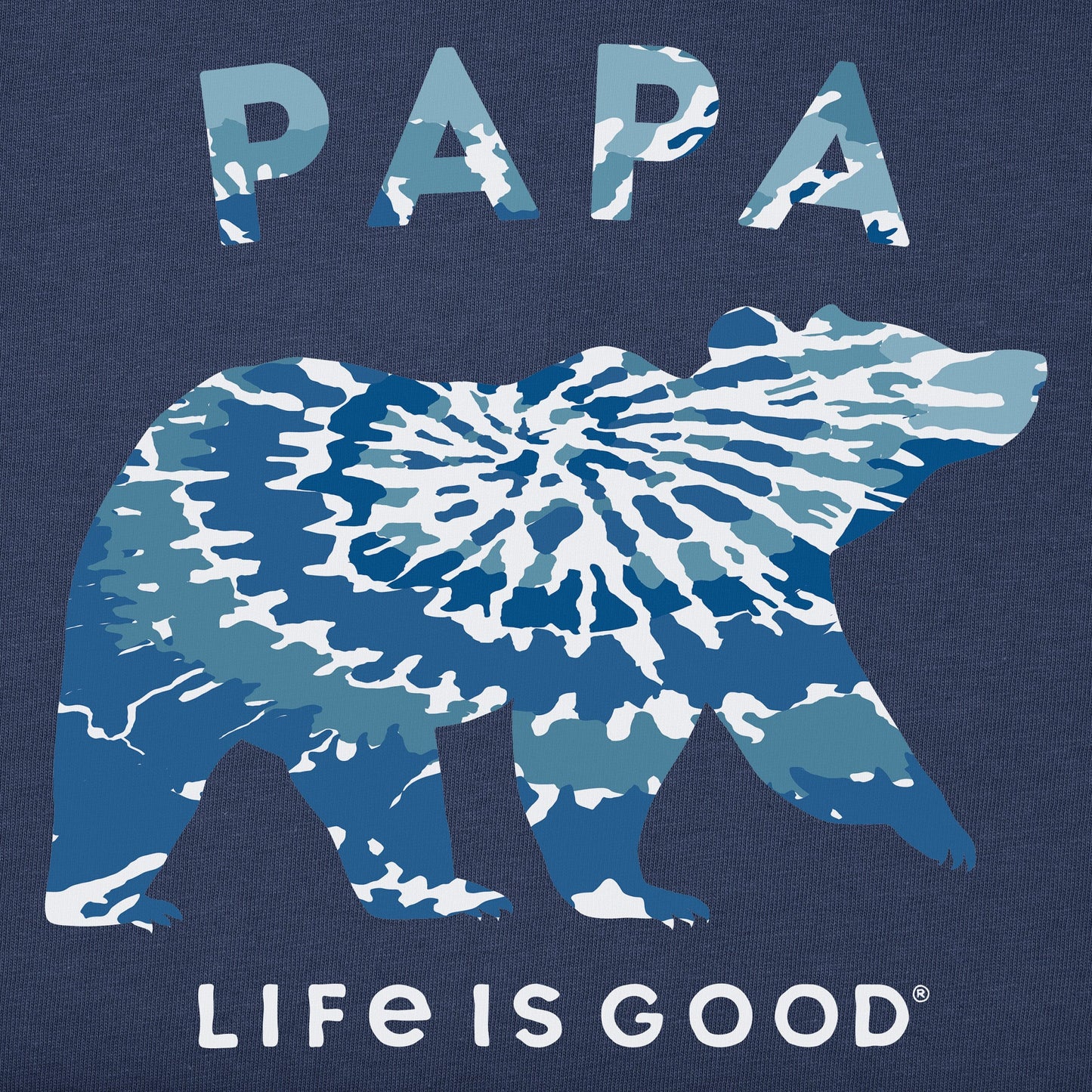 Men's Tie Dye Papa Bear Short Sleeve Crusher Tee