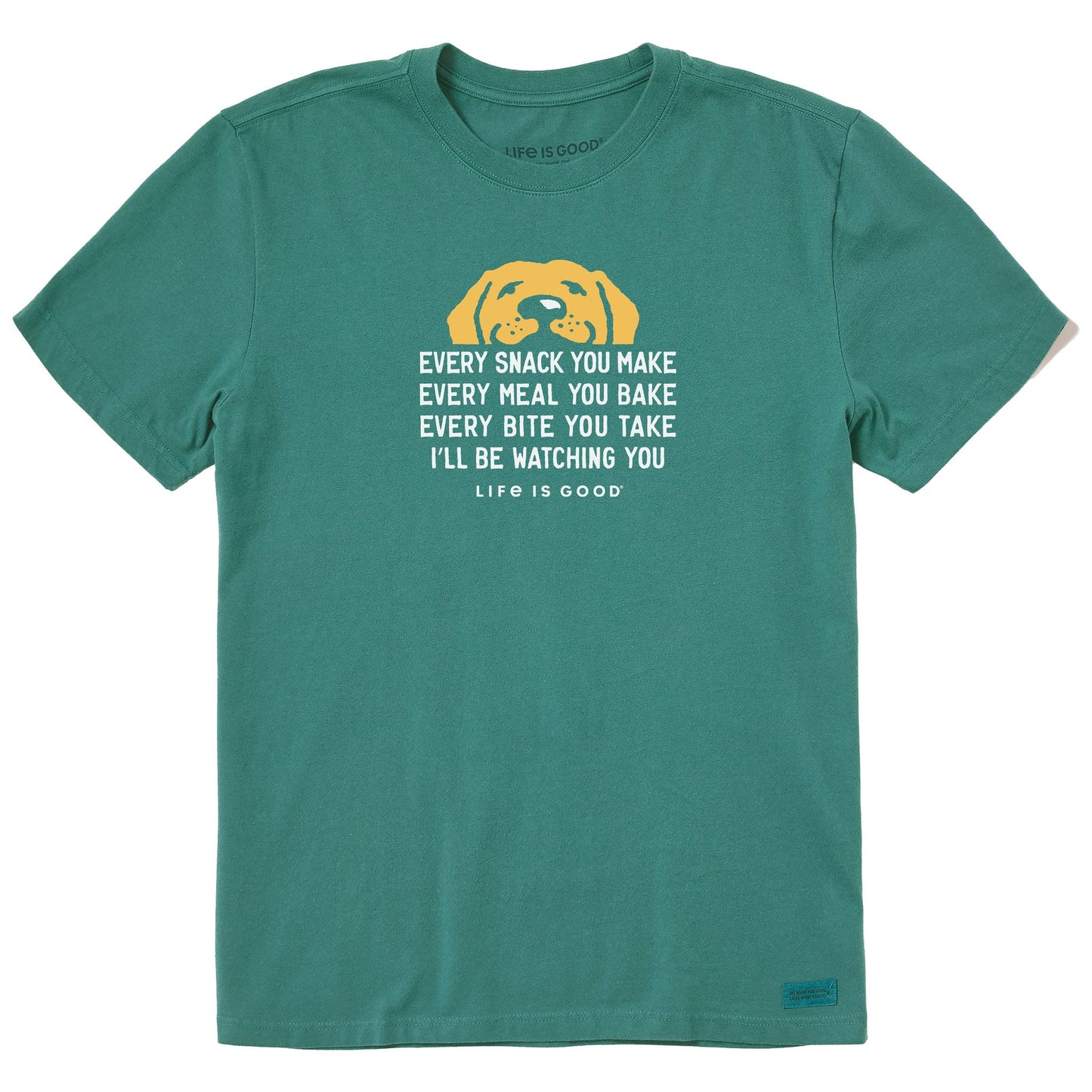 Men's I'll Be Watching You Yellow Lab Short Sleeve Crusher Tee