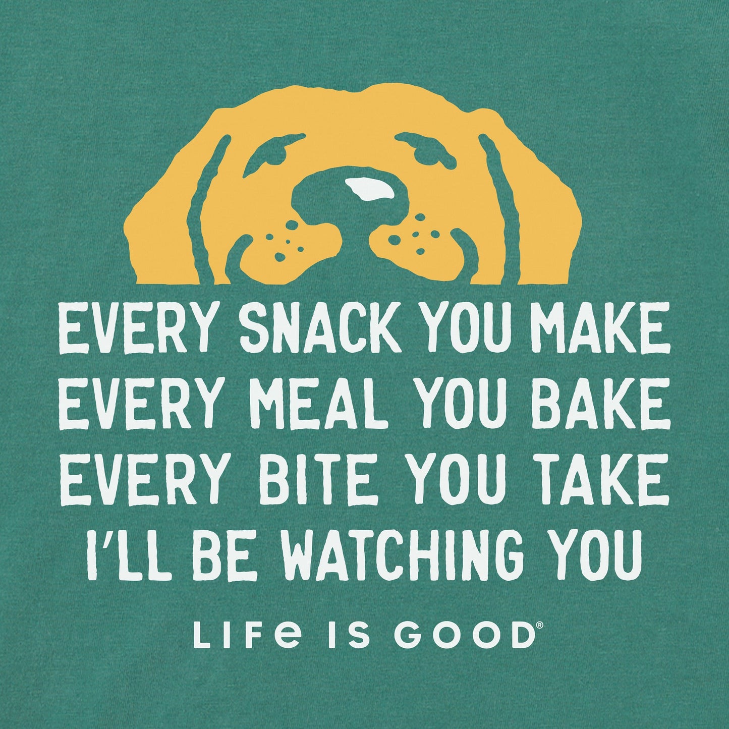 Men's I'll Be Watching You Yellow Lab Short Sleeve Crusher Tee