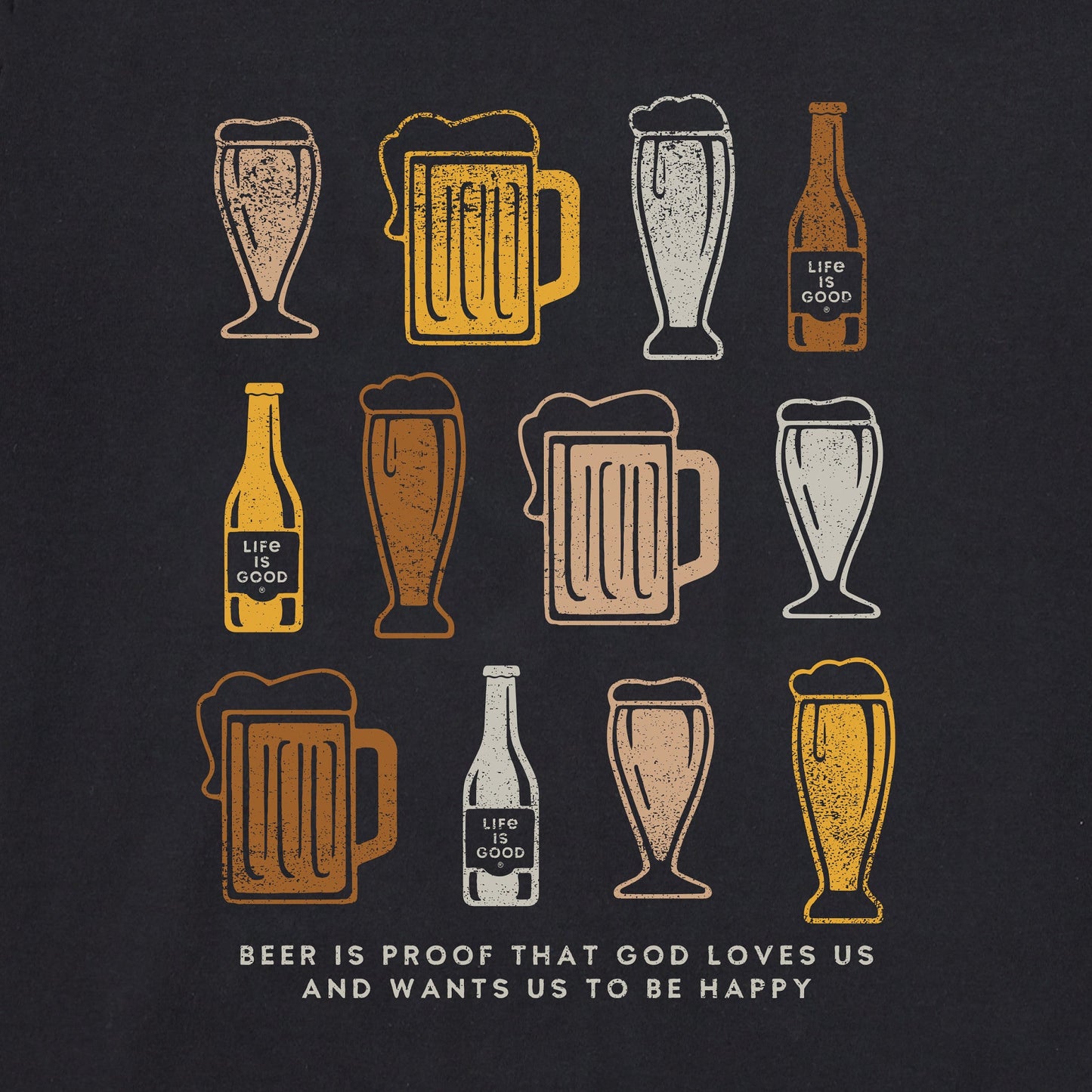 Men's Beer is Proof Long Sleeve Crusher Tee