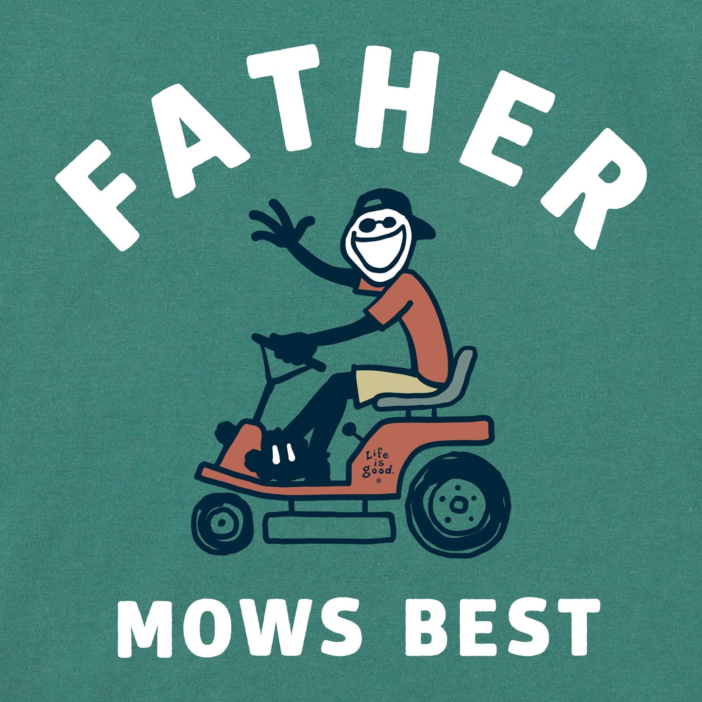 Men's Father Mows Best Rider Long Sleeve Crusher Tee