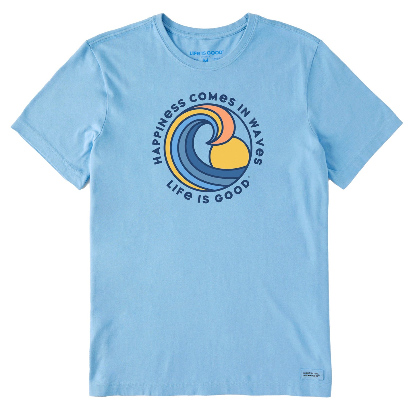 Men's Happiness Comes in Waves Spectrum Short Sleeve Tee