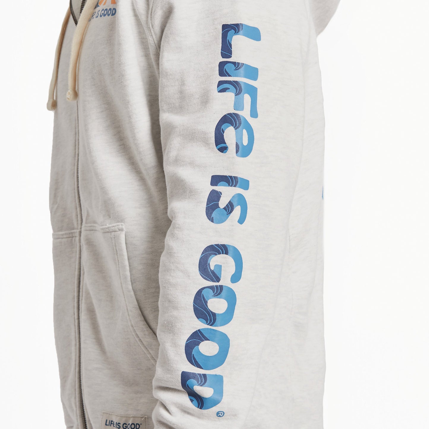 Men's The Earth has Music Guitar Simply True Fleece Zip Hoodie