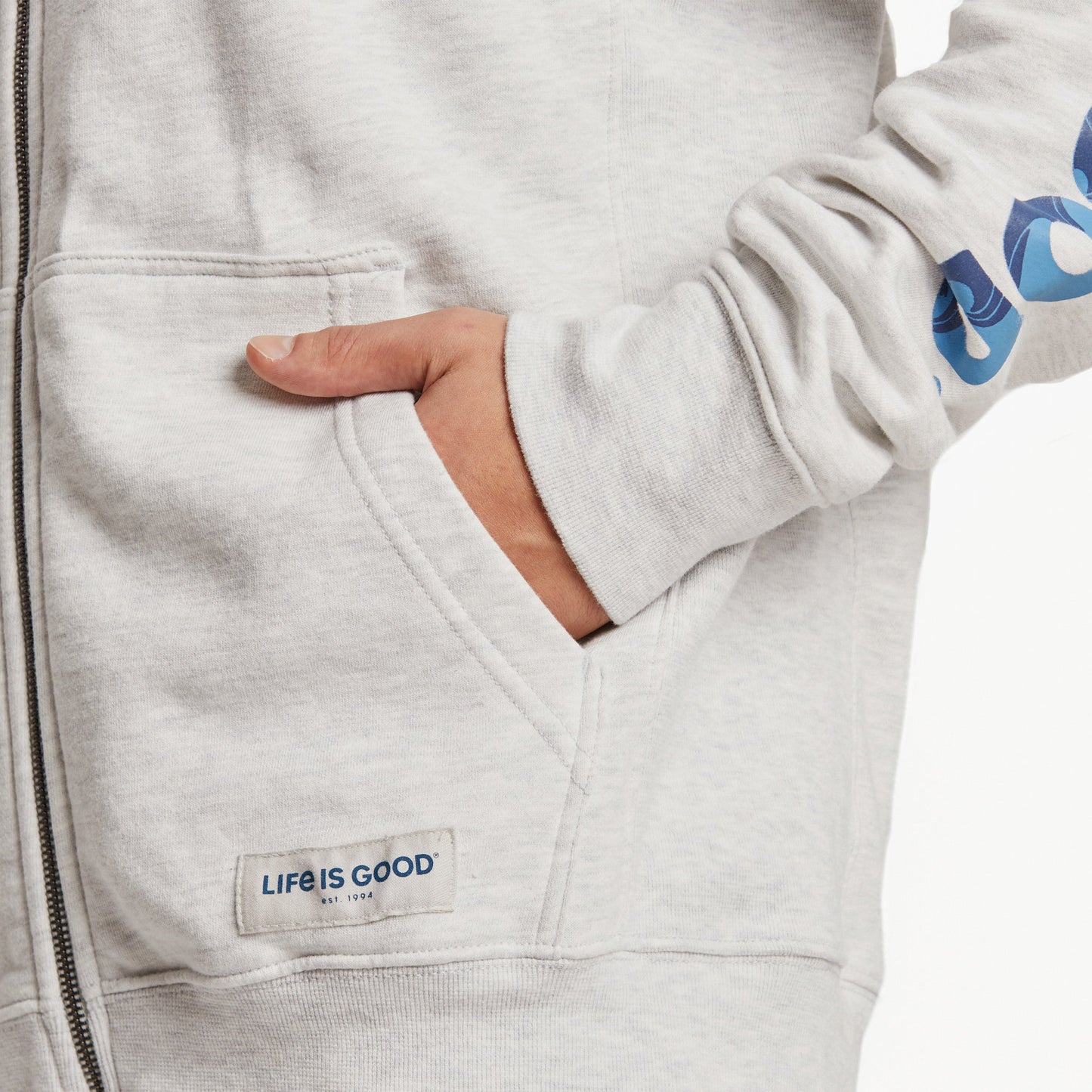 Men's The Earth has Music Guitar Simply True Fleece Zip Hoodie