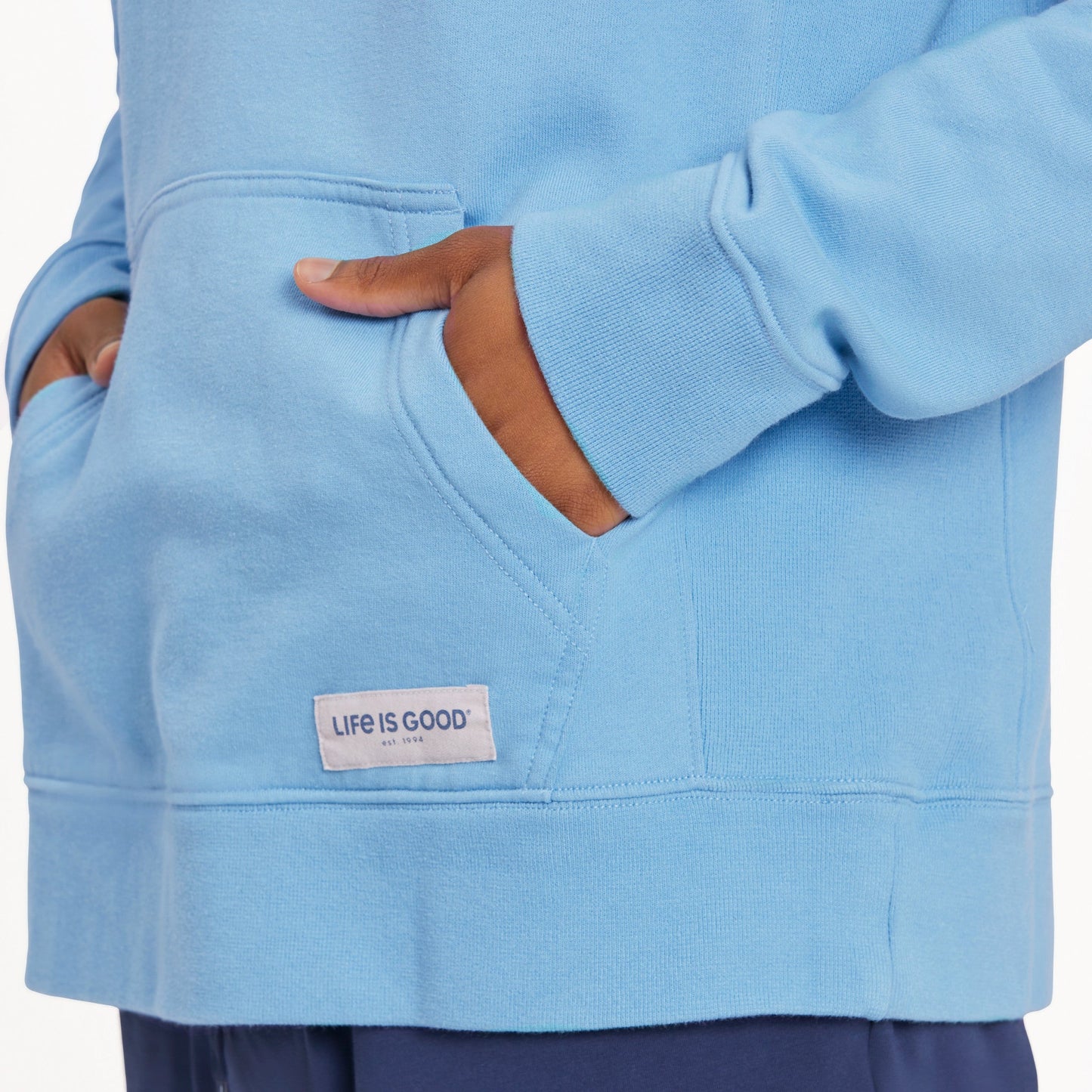 Men's Palm Sea Stripe Simply True Fleece Hoodie