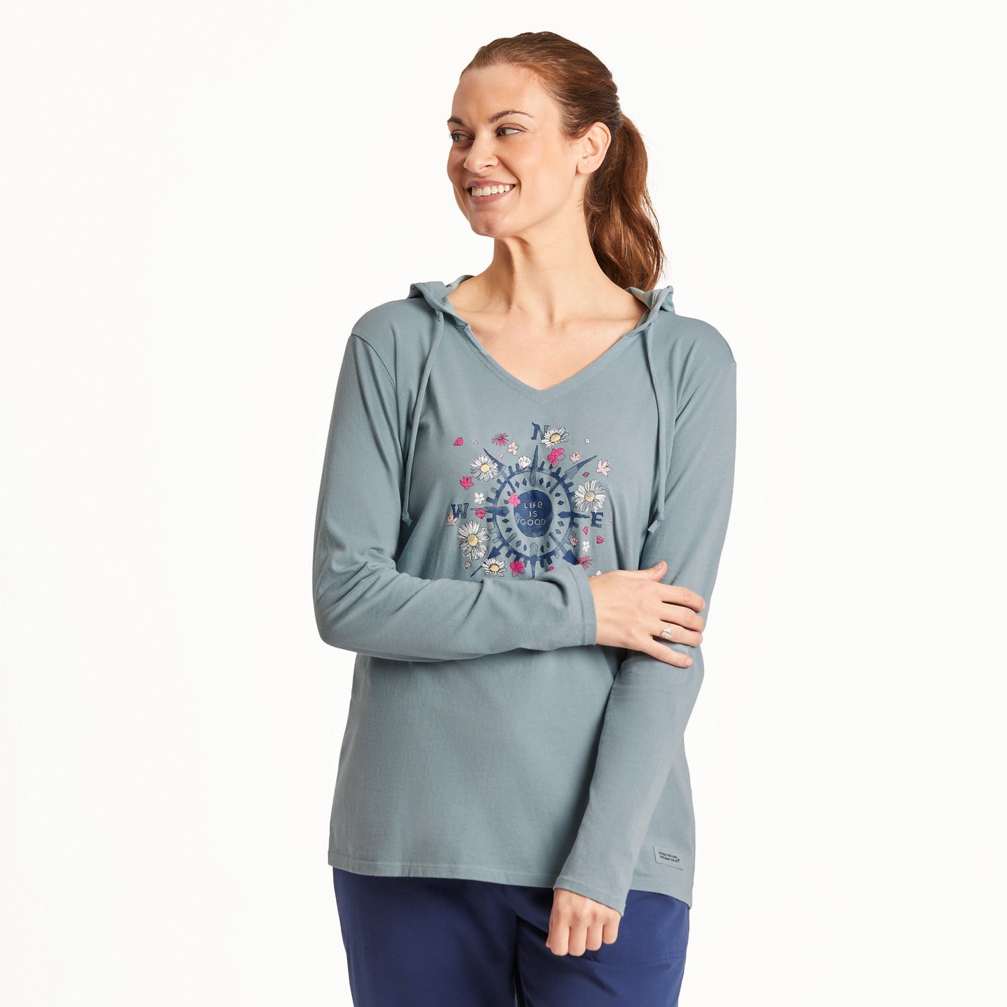 Women's Beauty in All Directions Long Sleeve Crusher-LITE Hooded Tee