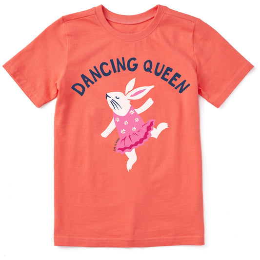 Kids Dancing Queen Bunny Short Sleeve Crusher Tee