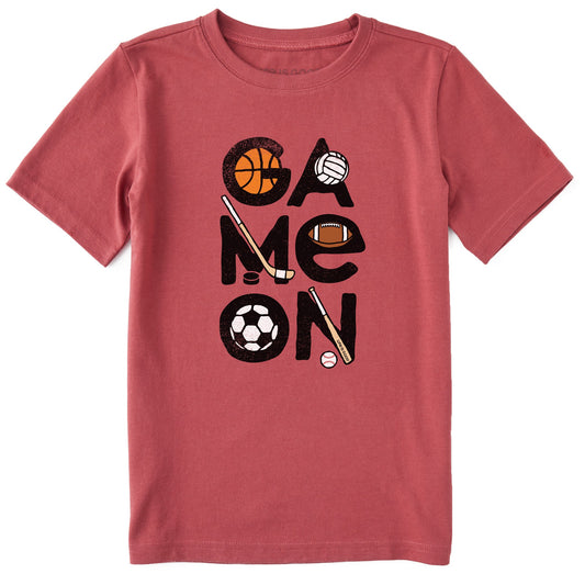 Kids Sport Game On Short Sleeve Crusher Tee