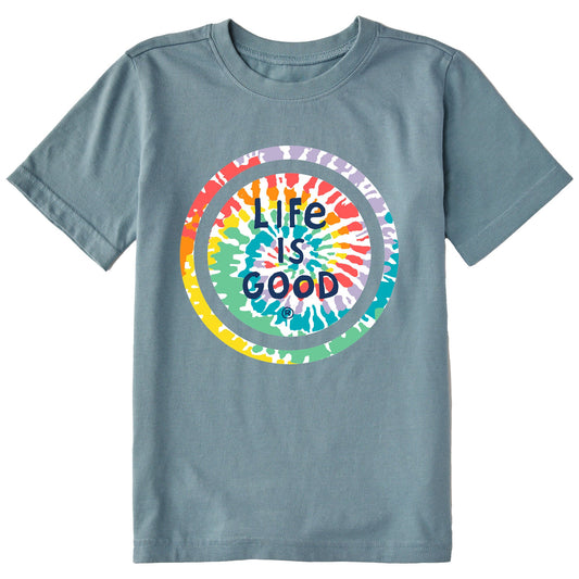 Kids Tie Dye Coin Short Sleeve Crusher Tee