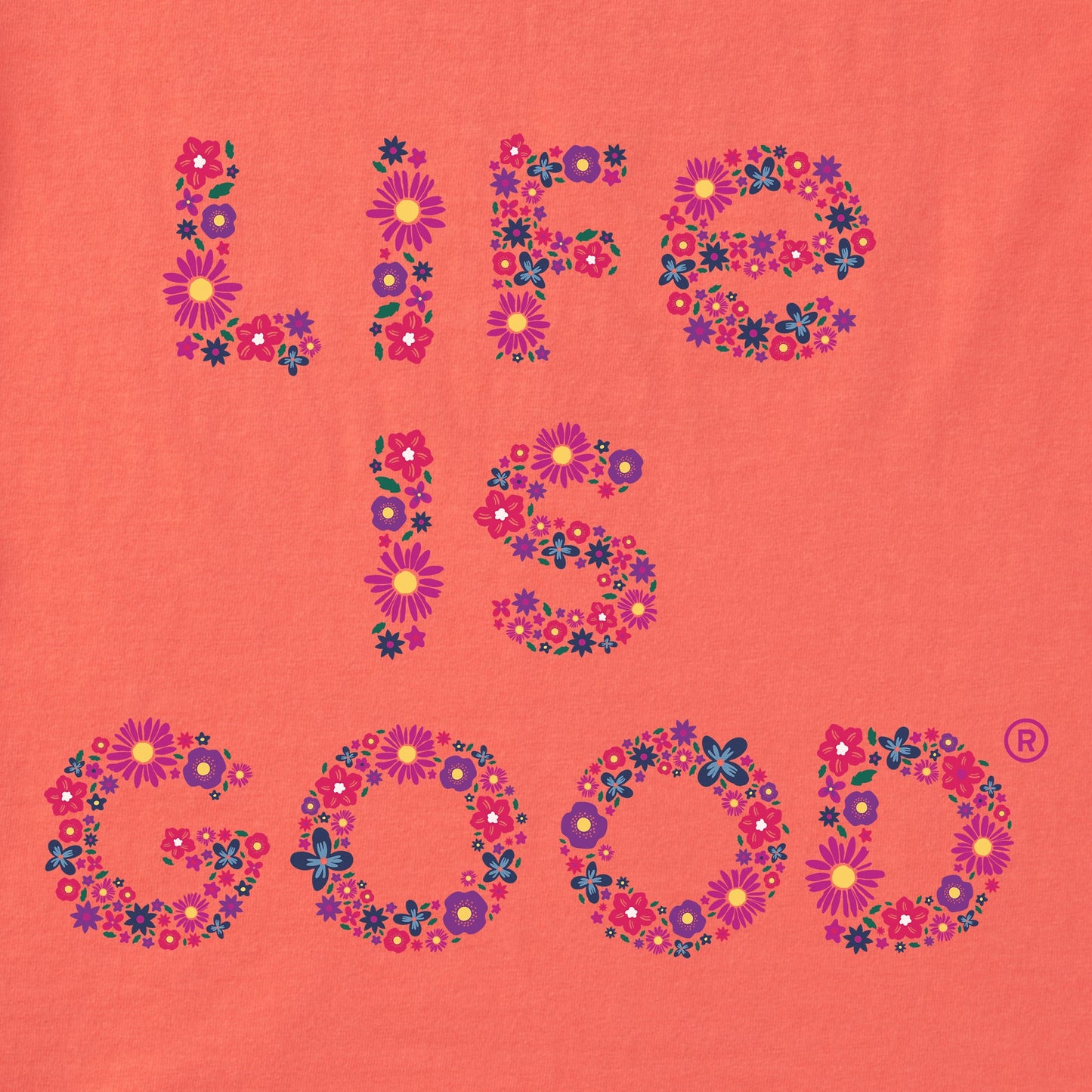 Kids LIG Floral Stacked Short Sleeve Crusher Tee