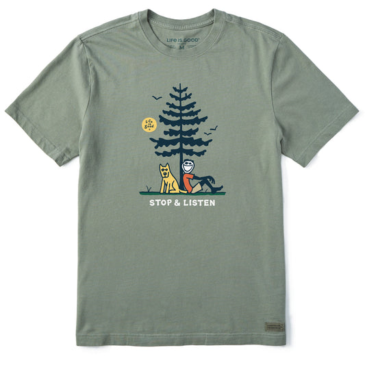 Men's Jake and Rocket Stop and Listen Short Sleeve Tee
