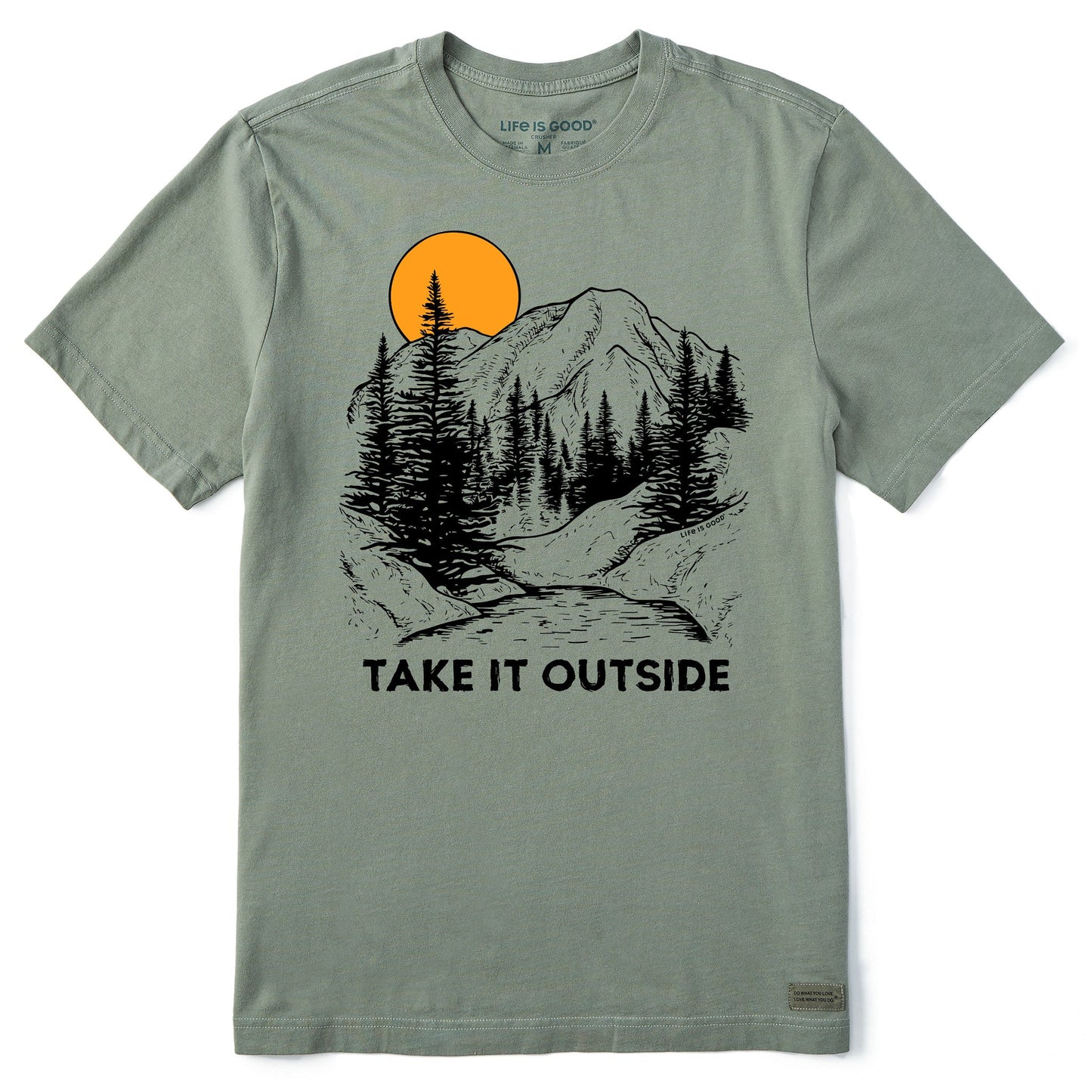 Men's Take it Outside Mountains Short Sleeve Crusher Tee