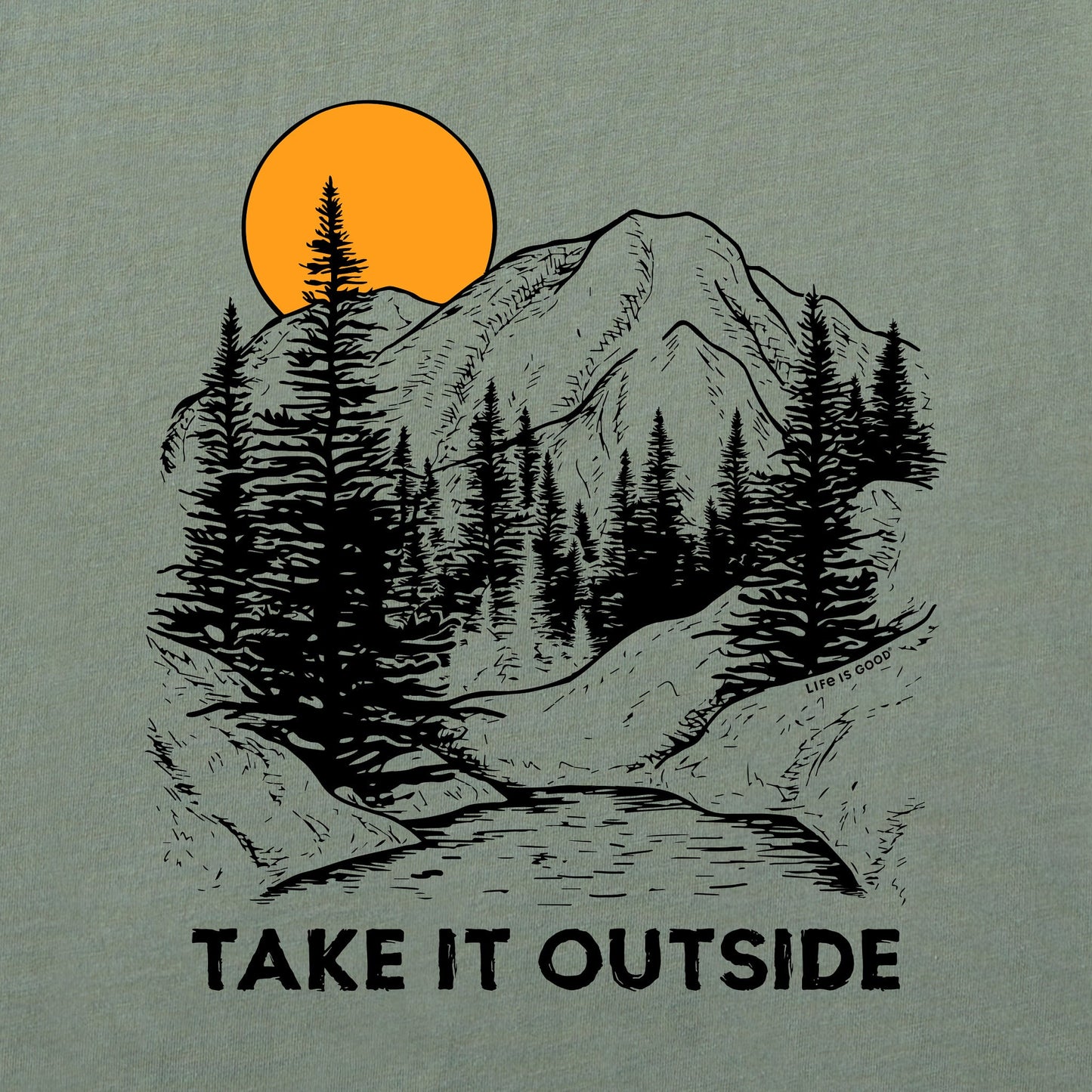 Men's Take it Outside Mountains Short Sleeve Crusher Tee