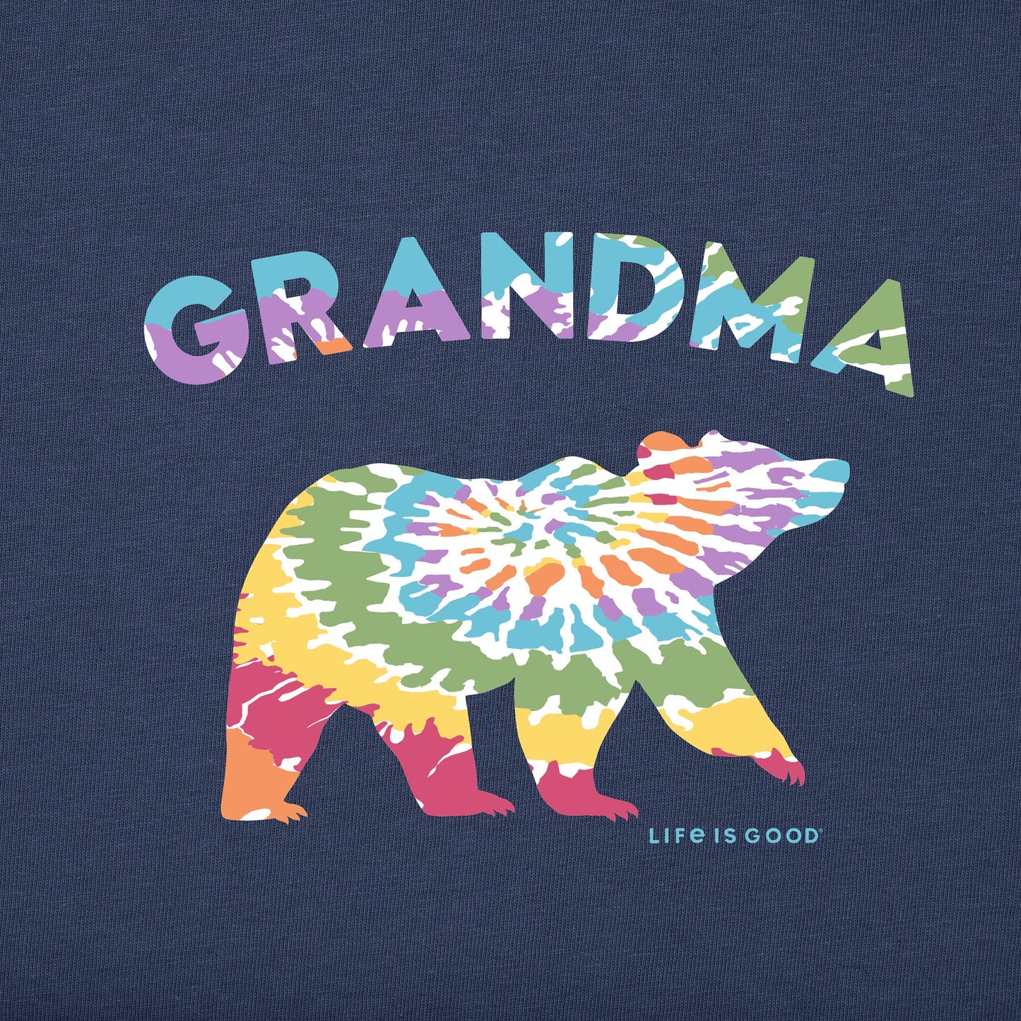 Women's Tie Dye Grandma Bear Short Sleeve Tee
