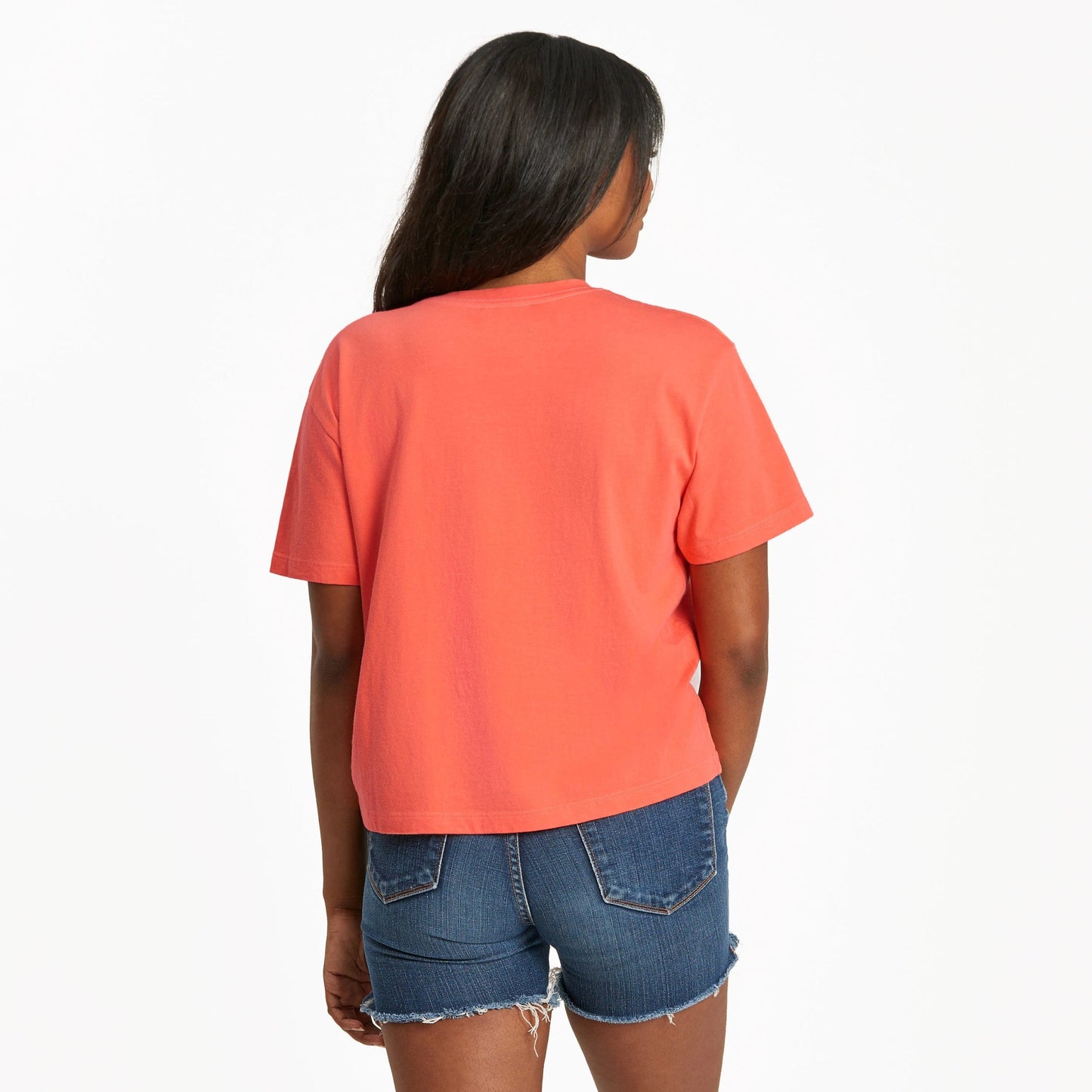 Women's Tie Dye Flip Flops Short Sleeve Crusher Boxy Tee