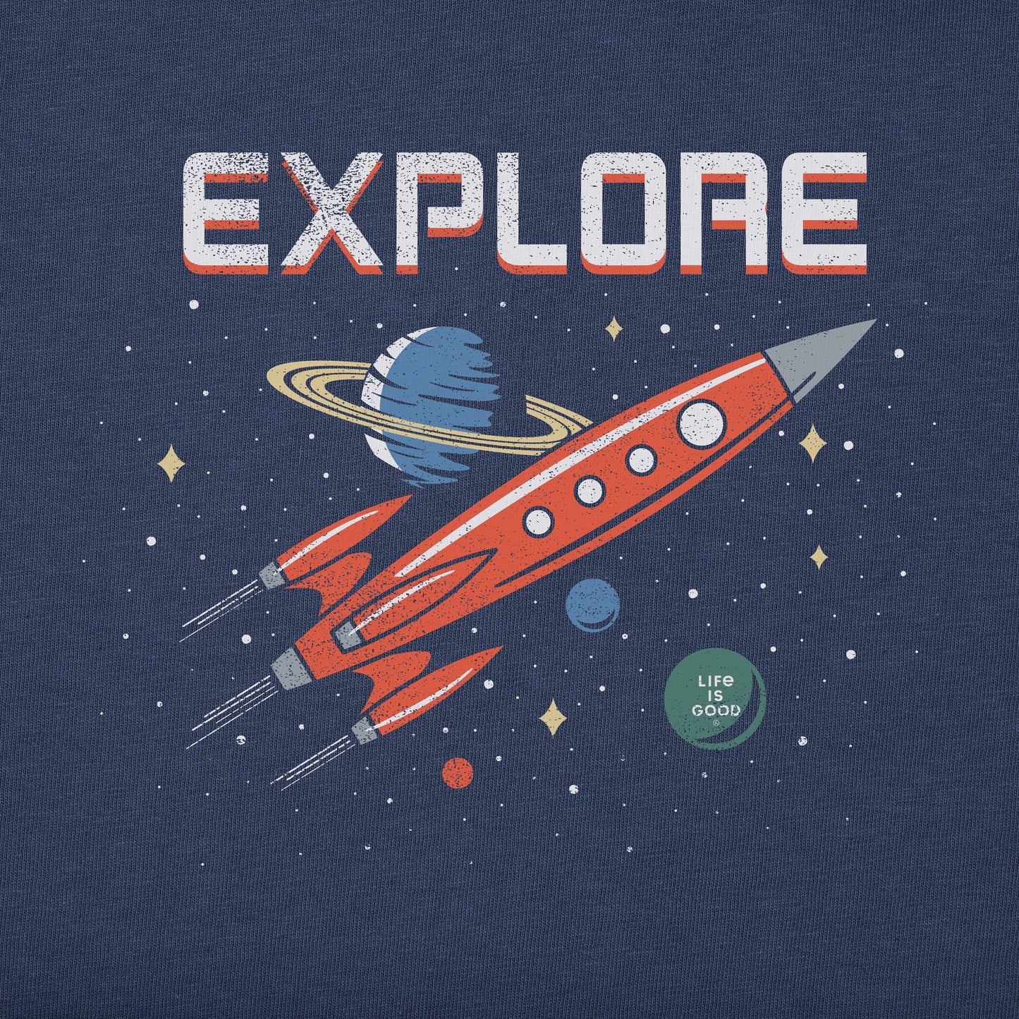 Kids Explore Saturn Short Sleeve Crusher Tee
