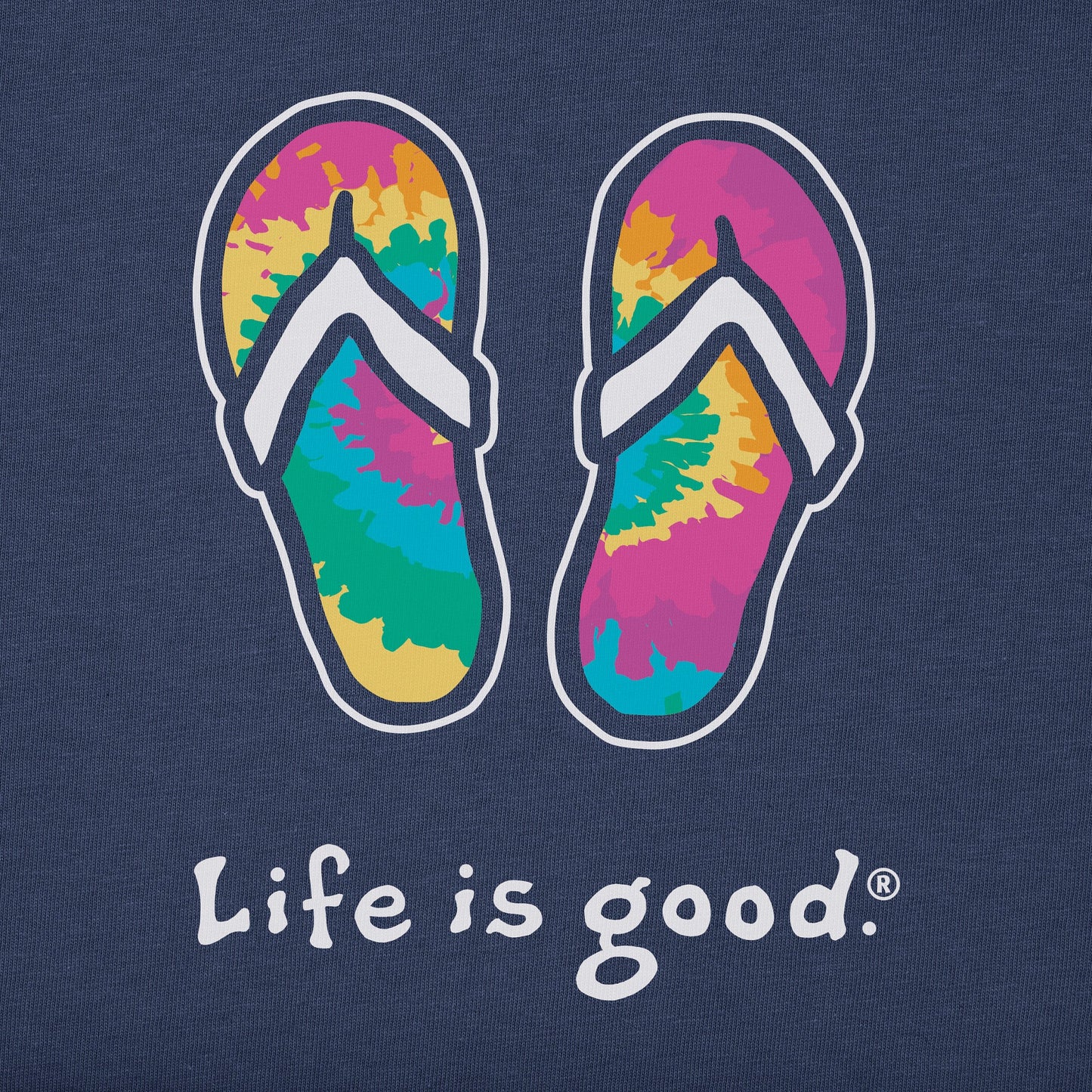 Women's Tie Dye Flip Flops Short Sleeve Vee