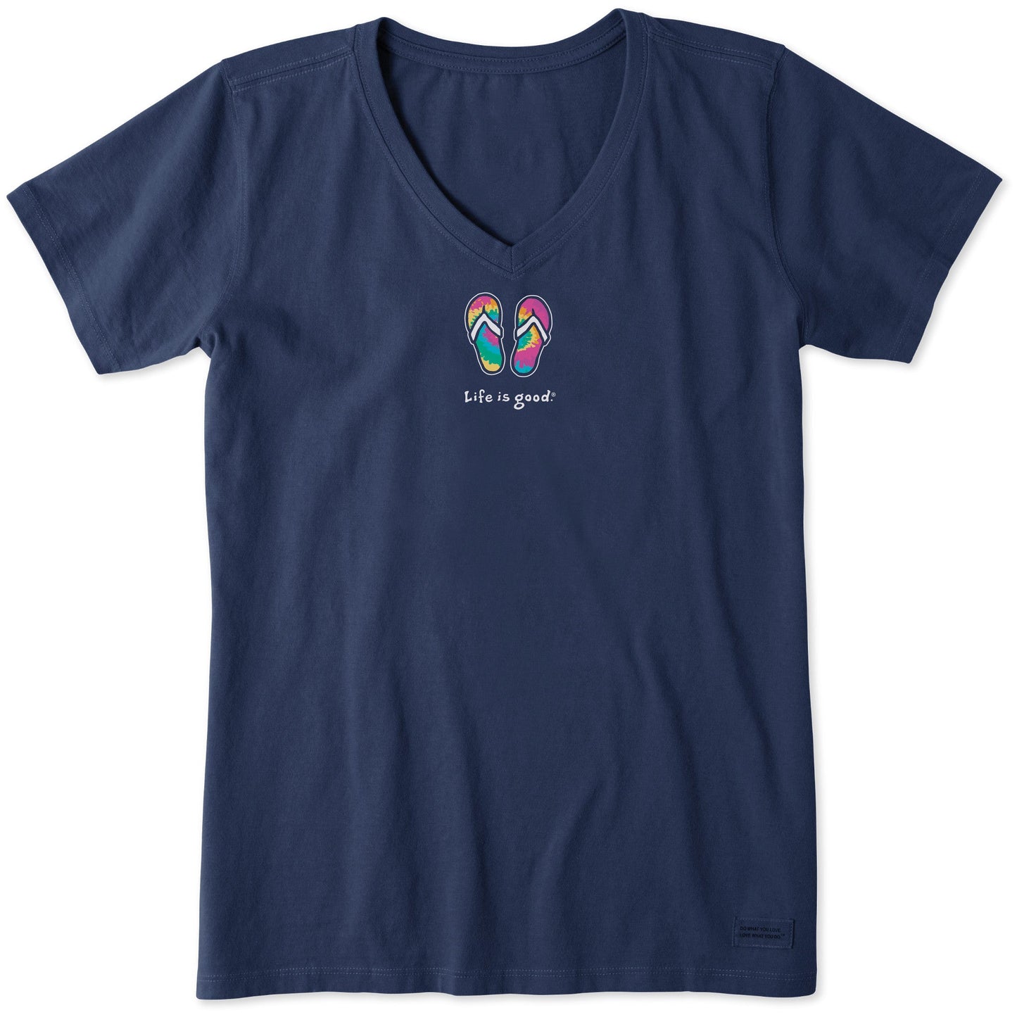 Women's Tie Dye Flip Flops Short Sleeve Vee