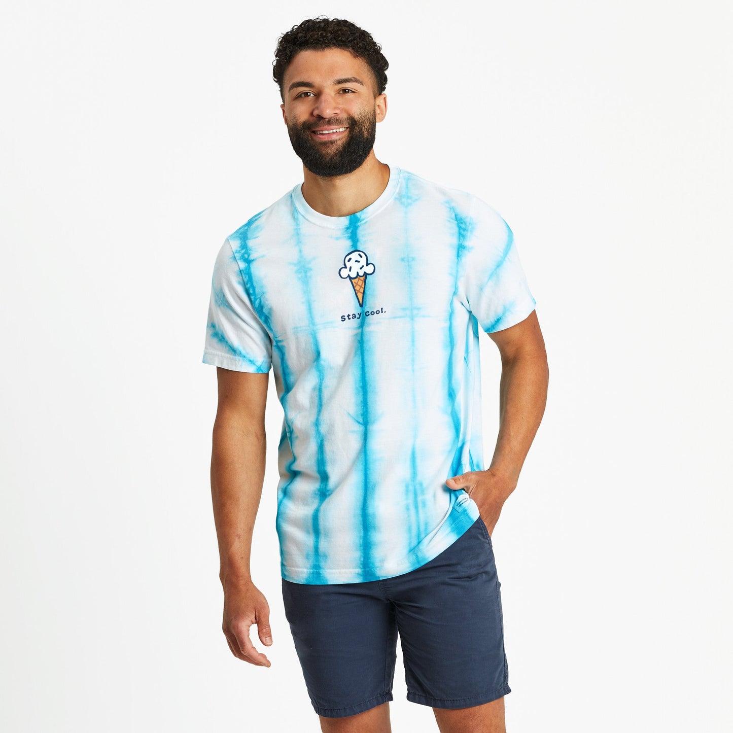 Men's Tie Dye Stay Cool Cone Short Sleeve Crusher Tee