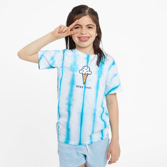 Kids Tie Dye Stay Cool Cone Short Sleeve Crusher Tee