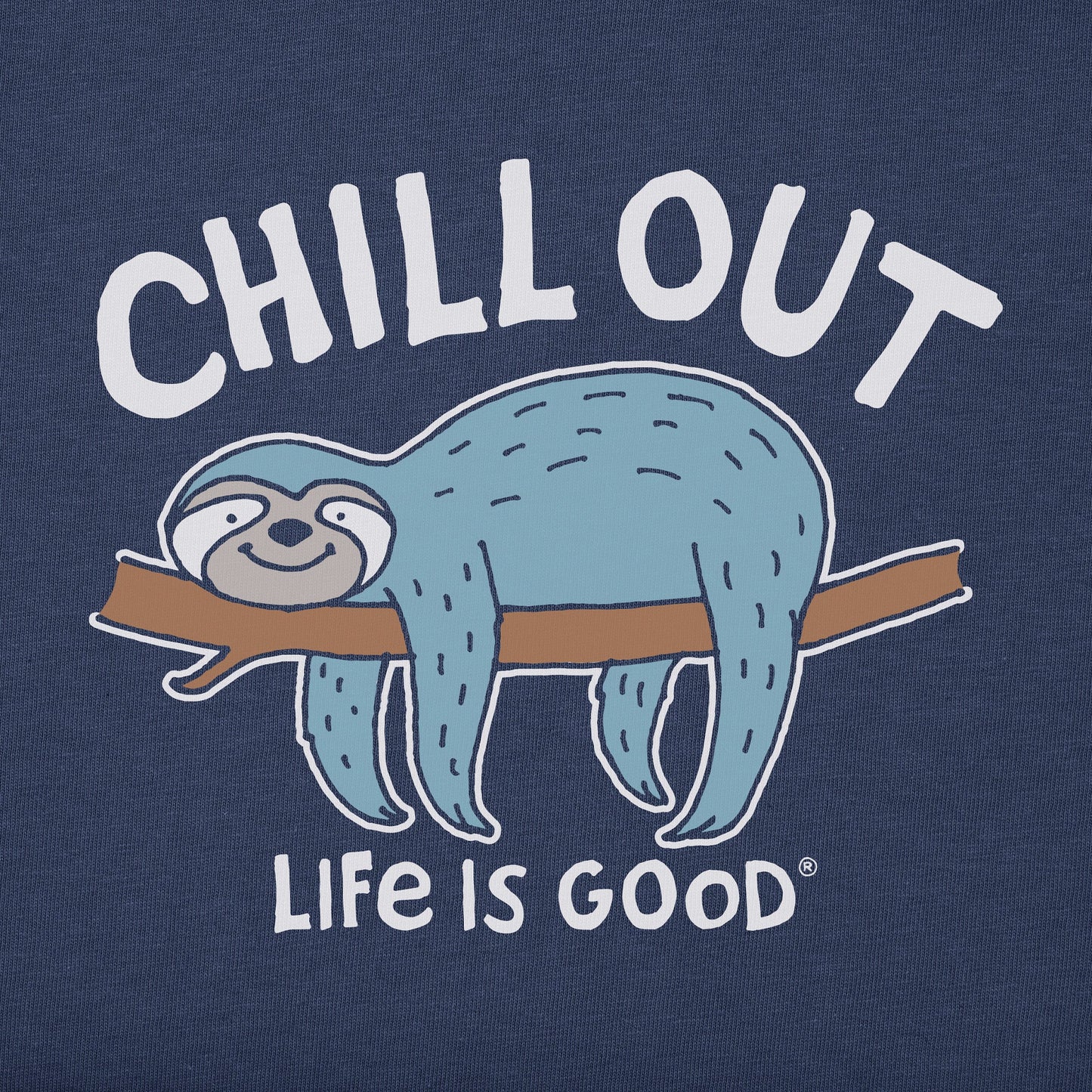 Kids Chill Out Sloth Short Sleeve Crusher Tee