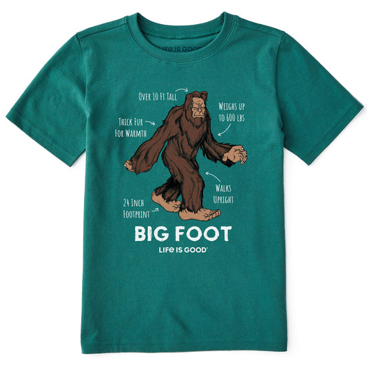 Kids Big Foot Facts Short Sleeve Crusher Tee