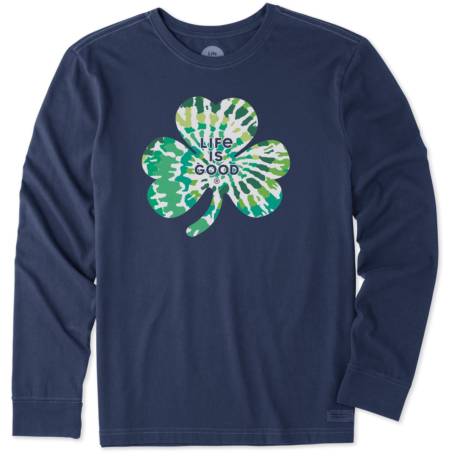 Men's Tie Dye Clover Long Sleeve Crusher Tee