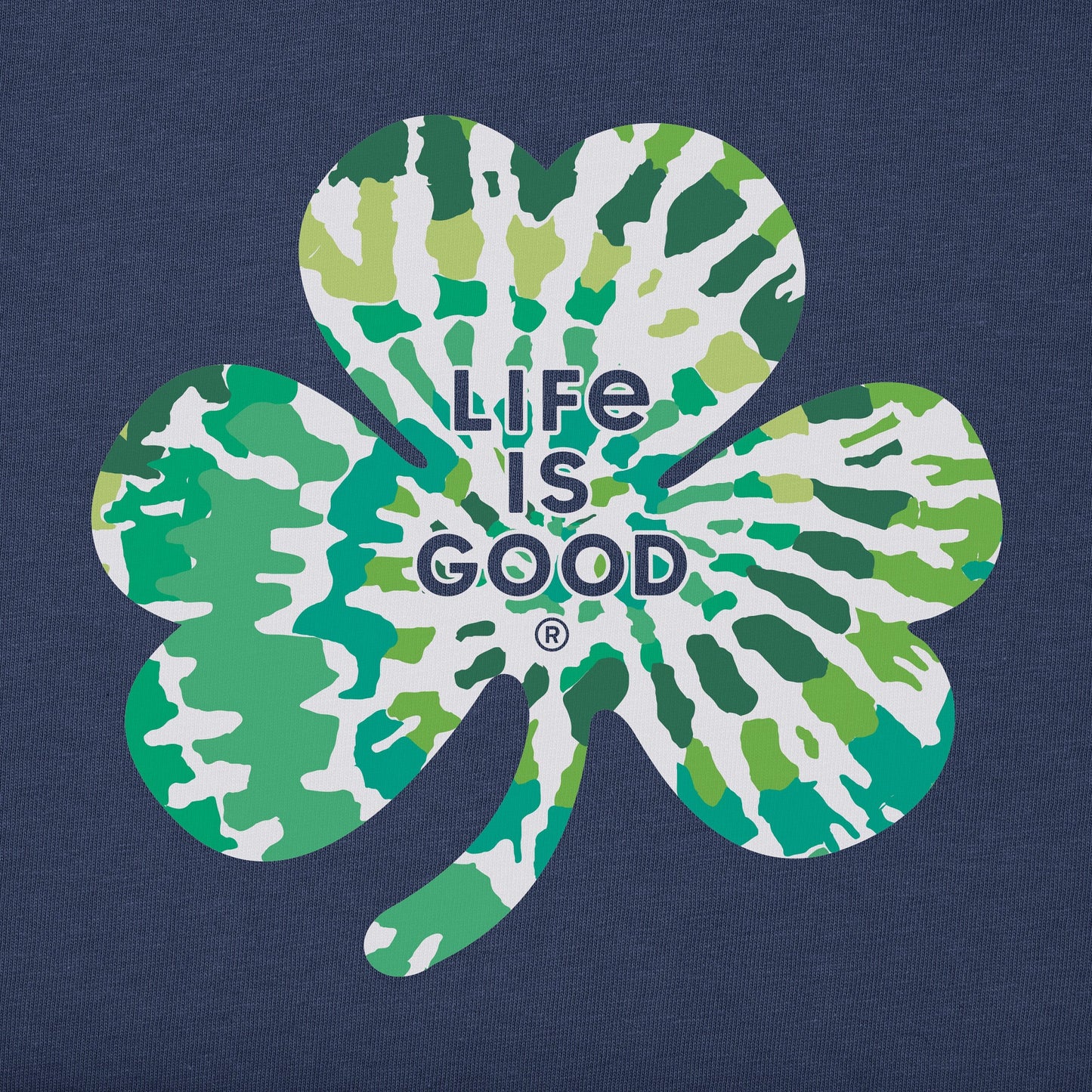 Men's Tie Dye Clover Long Sleeve Crusher Tee