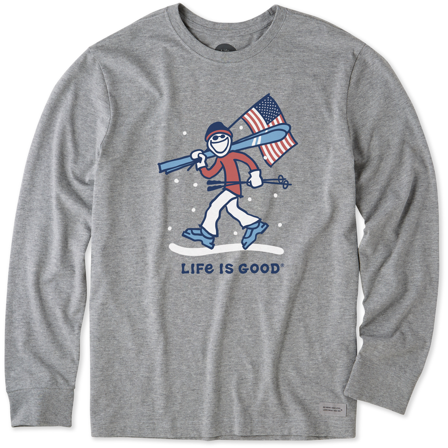 Men's Jake Ski USA Long Sleeve Crusher Tee