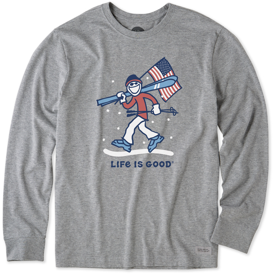 Men's Jake Ski USA Long Sleeve Crusher Tee