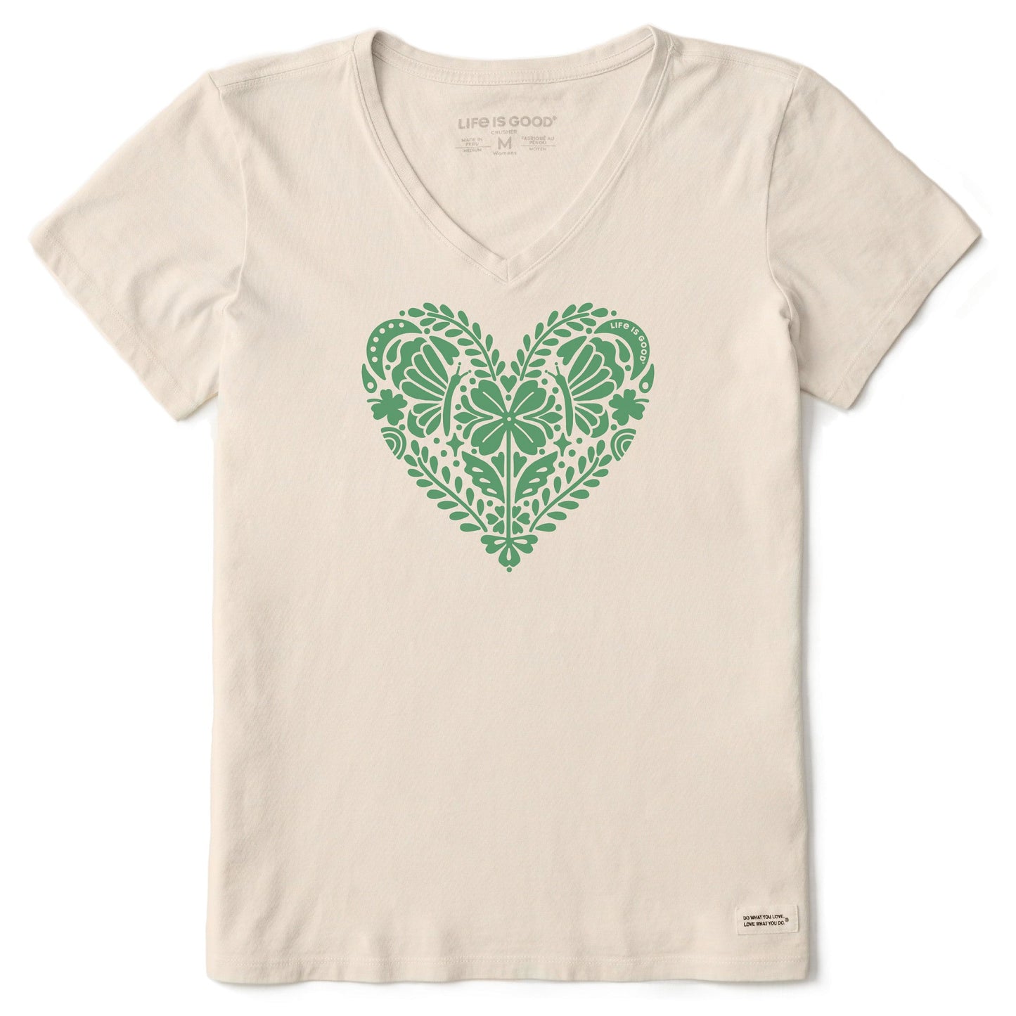 Women's Celtic Clover Heart Short Sleeve Crusher Vee