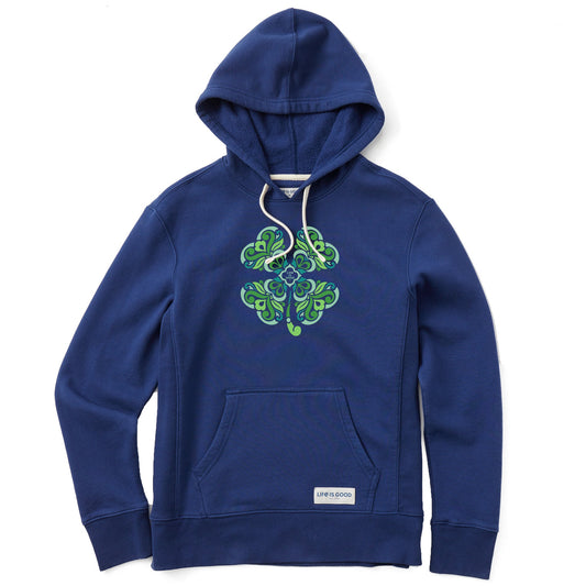 Women's 4 Leaf Clover Swirl Simply True Fleece Hoodie