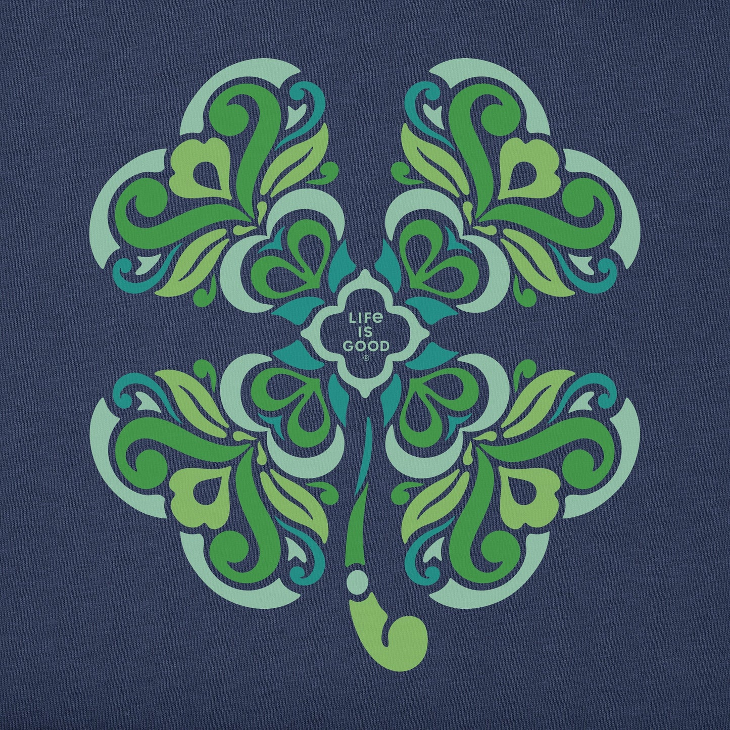 Women's 4 Leaf Clover Swirl Simply True Fleece Hoodie