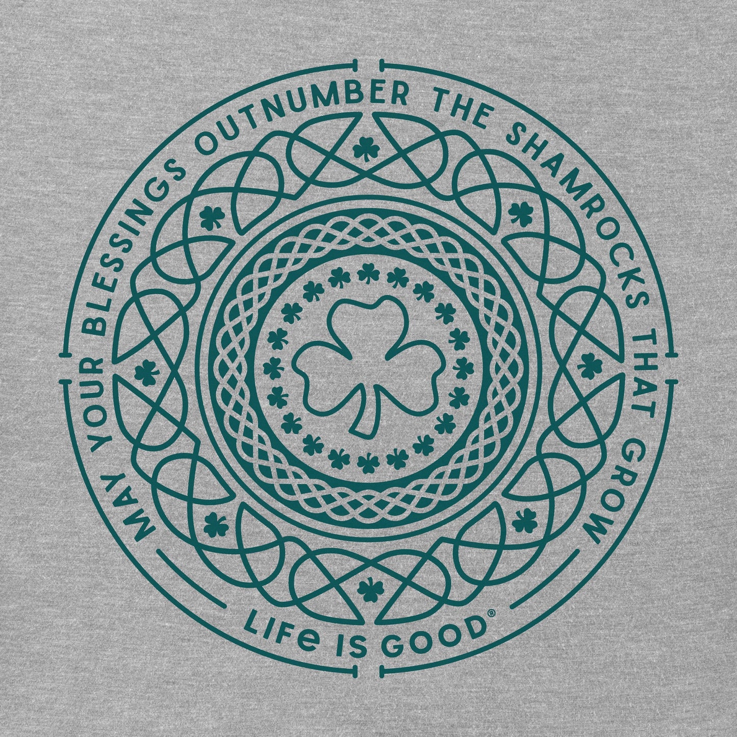 Women's Shamrock Mandala Short Sleeve Crusher Tee