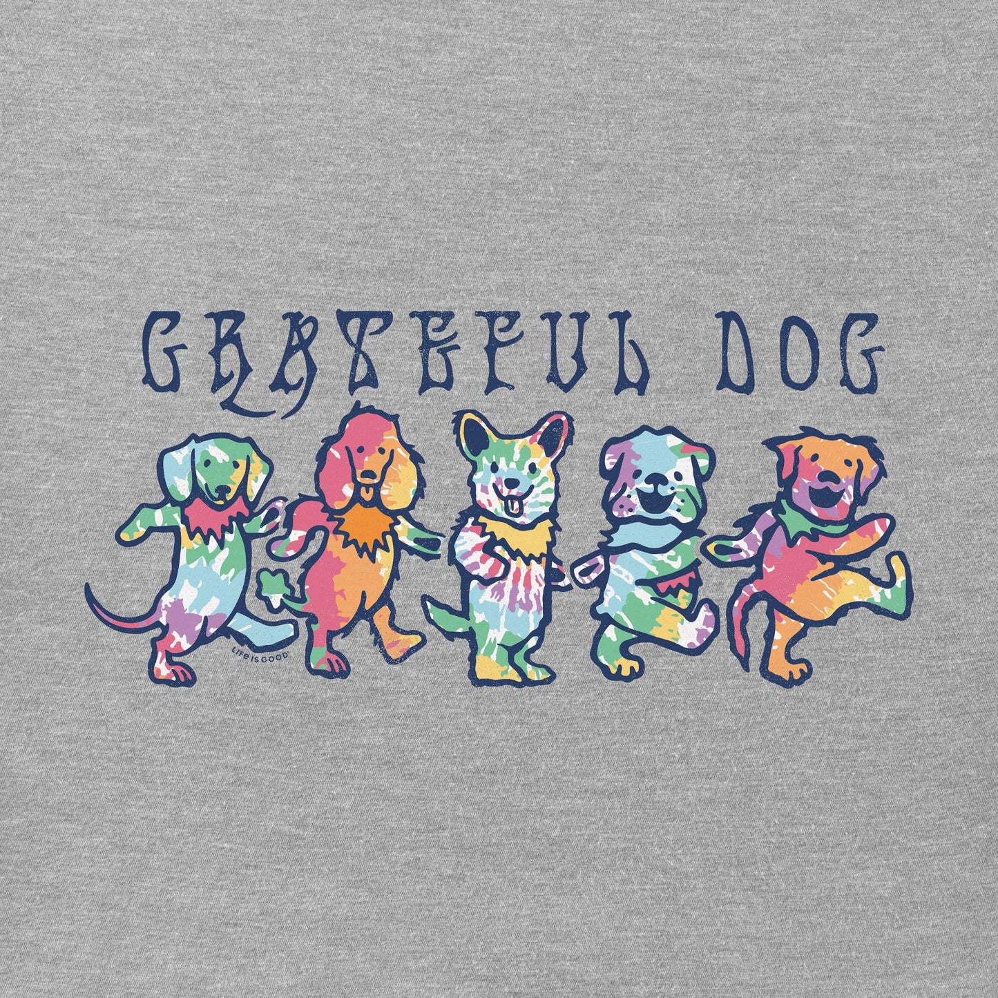 Men's Tie Dye Grateful Dog Short Sleeve Tee