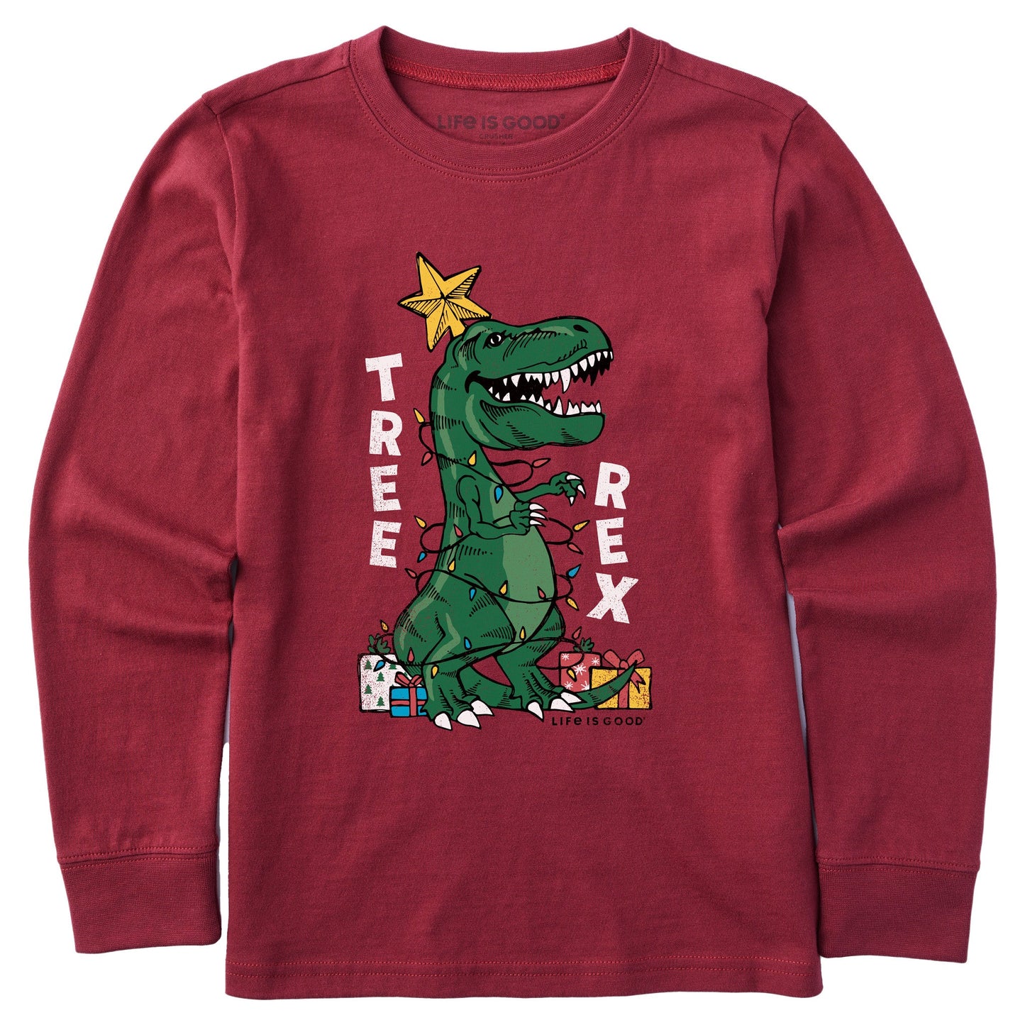Kids Tree Rex Long Sleeve Crusher Tee