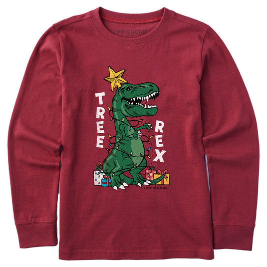 Kids Tree Rex Long Sleeve Crusher Tee
