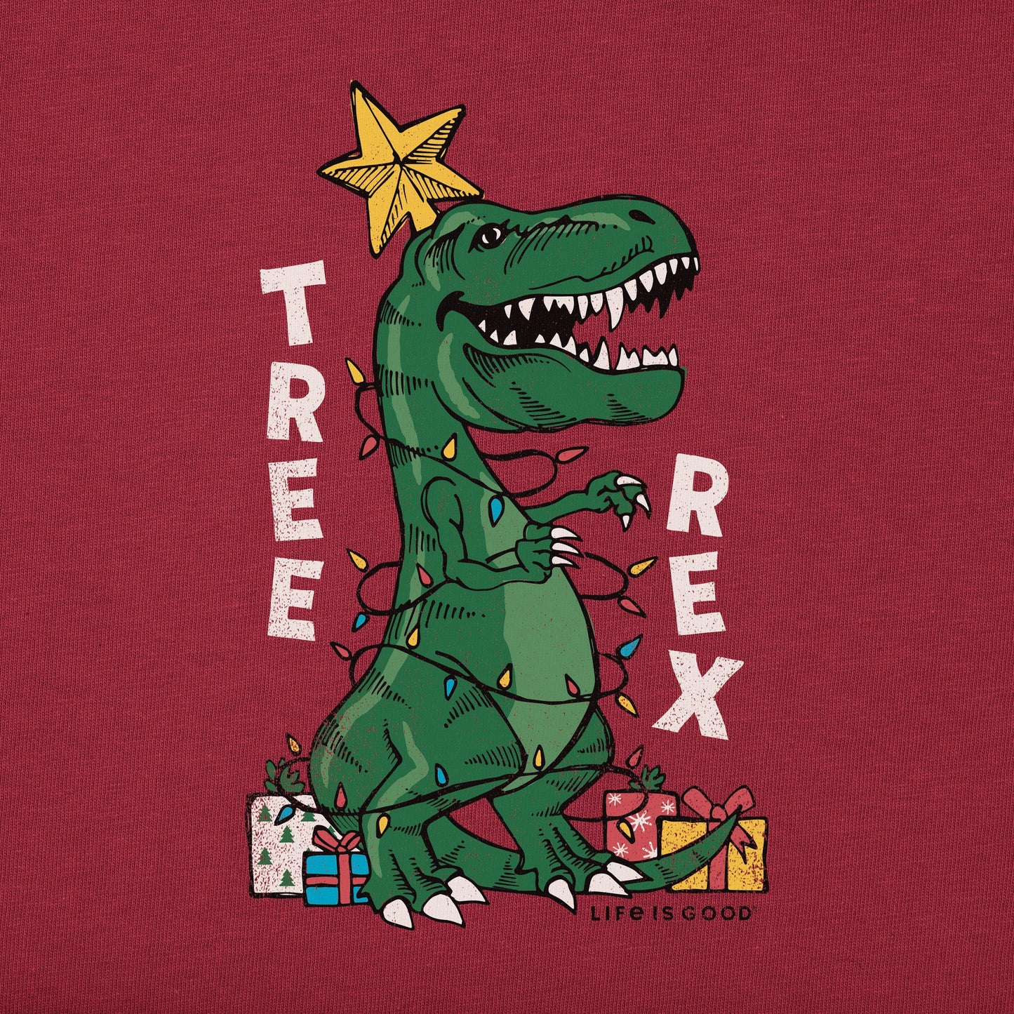 Kids Tree Rex Long Sleeve Crusher Tee