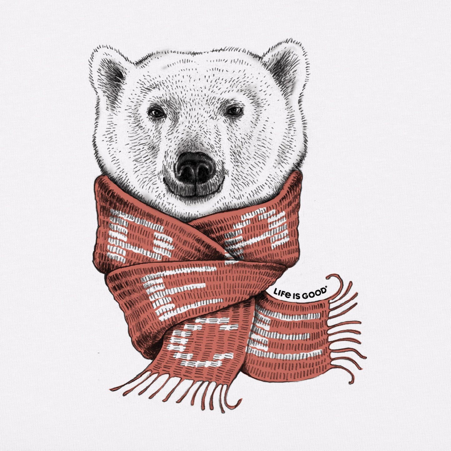 Women's Polar Bear Peace Long Sleeve Crusher Tee