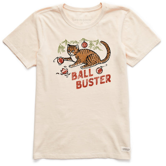 Women's Ball Buster Cat Short Sleeve Crusher Tee