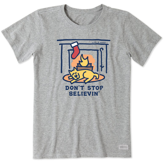 Women's Rocket Don't Stop Fireplace Short Sleeve Crusher Tee