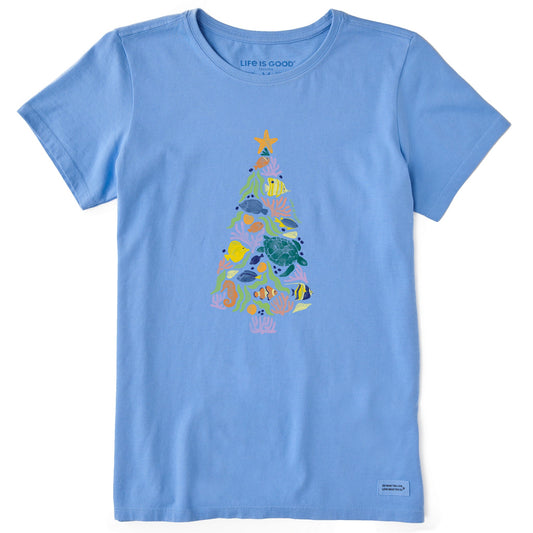 Women's Fishmas Tree Short Sleeve Crusher Tee