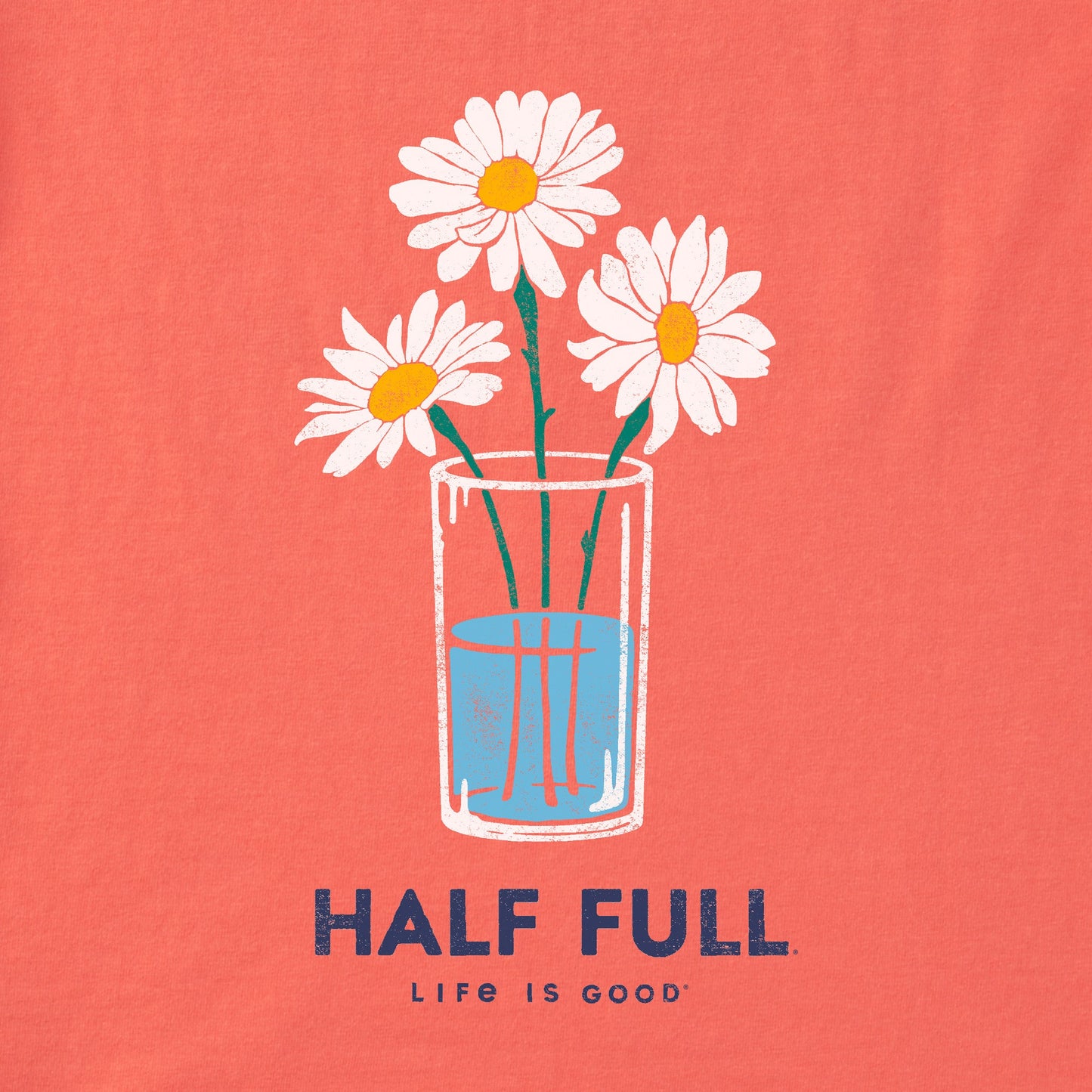 Women's Half Full Daisy Trio Short Sleeve Vee