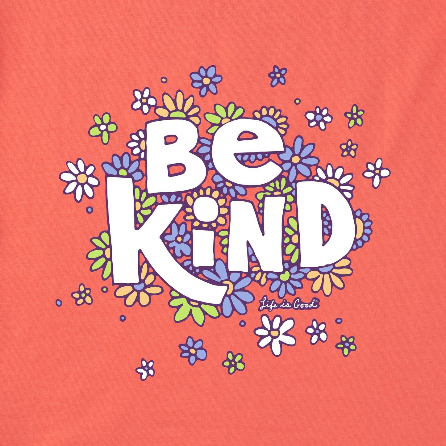 Women's Be Kind Flower Lines Short Sleeve Tee