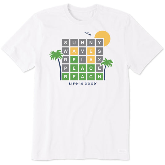 Men's Beach Word Game Short Sleeve Tee