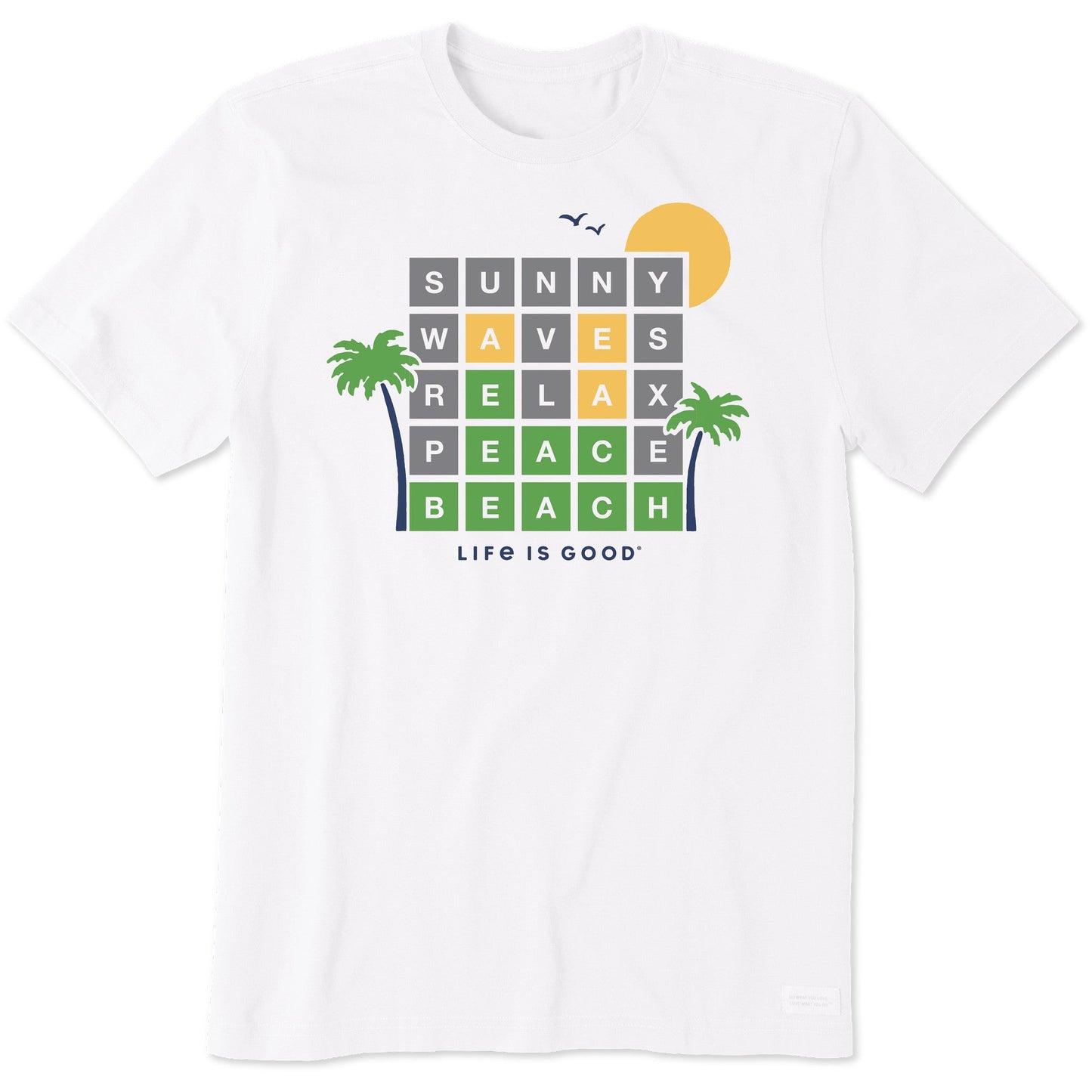 Men's Beach Word Game Short Sleeve Tee